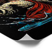 Just Got Dunked Funny Baptism Jesus Christian Bask Poster (Ecke)