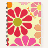Just Groovy Floral Spiral Notebook Notizblock (Vorderseite)