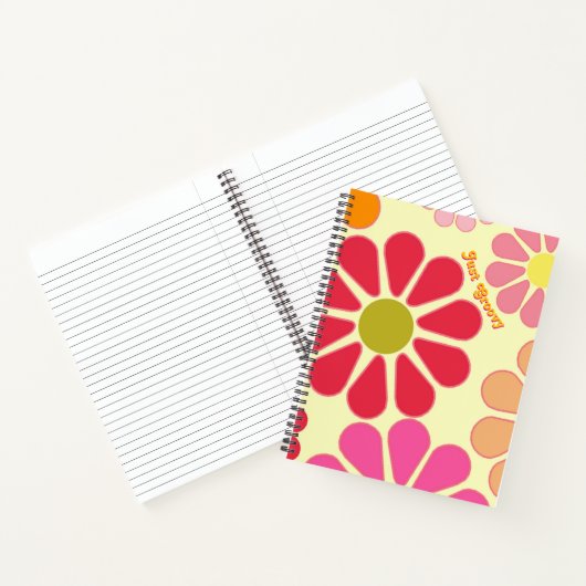 Just Groovy Floral Spiral Notebook Notizblock (Innenseite)