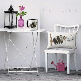 Just Hangin' Throw Pillow by Adiela Akoo Lendenkissen