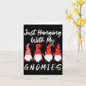 Just Hanging With My Gnomies Shirt, Christmas Gnom Karte (Gelbe Blume)