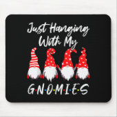 Just Hanging With My Gnomies Shirt, Christmas Gnom Mousepad (Vorne)