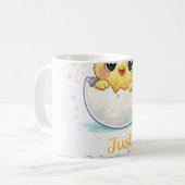 Just Hatched Cute Baby throw pillow Kaffeetasse (Vorderseite Links)