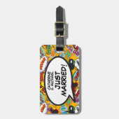 JUST HEIRATE Funny Colorful Personalisiert Gepäckanhänger (Vorderseite vertikal)