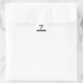 JUST HEIRATET DREIECKIGER AUFKLEBER (Tasche)