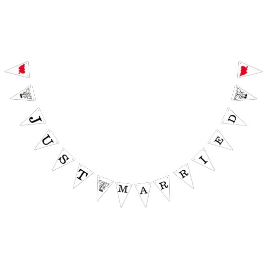 JUST HEIRATET WIMPELKETTE (Alle)