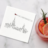 Just heiratete New York City Cocktail Serviette