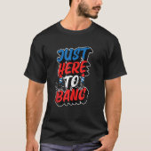 Just here Bang Fireworks Flaschen Rochen Funny T-Shirt (Vorderseite)