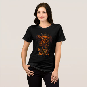 Just Here for the Boooss Halloween Demon Tri-Blend Shirt