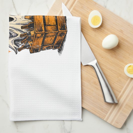 Just Here for the Boos Halloween Geschirrtuch (Viertel Falte)