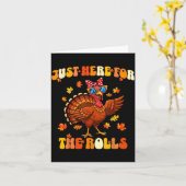 Just Here For The Rolls Thanksgiving Dinner Kids C Karte (Gelbe Blume)