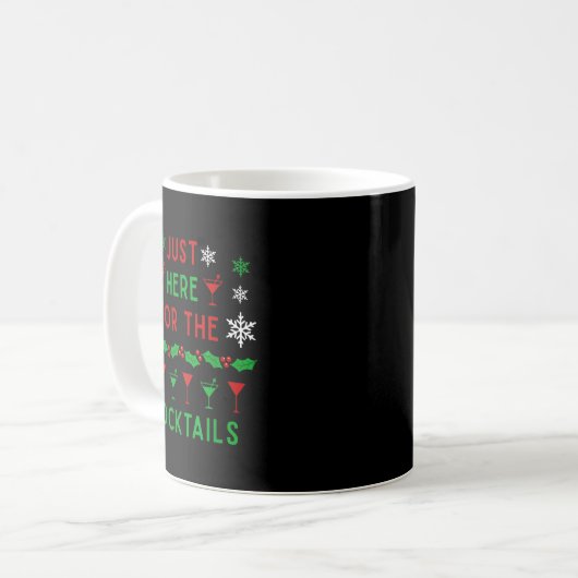 Just Here For The Tails Christmas Boozy Xmas Holid Kaffeetasse (Vorderseite Links)