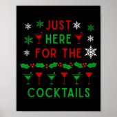 Just Here For The Tails Christmas Boozy Xmas Holid Poster (Vorne)