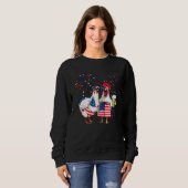 Just Here To Bang Usa Flag Chicken Beer Firework 4 Sweatshirt (Vorne ganz)