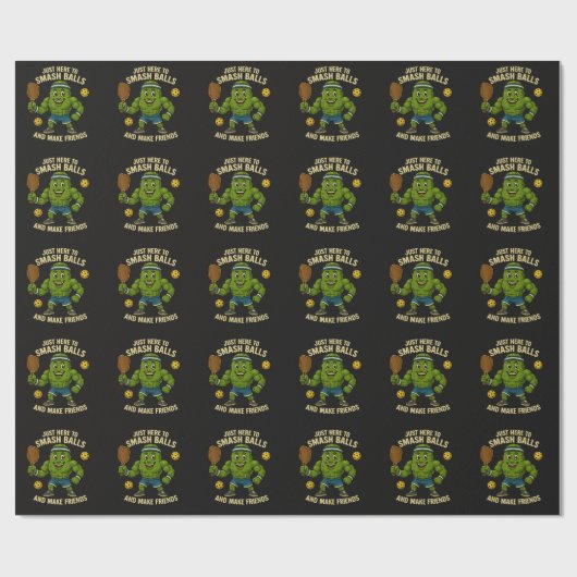 Just Here to Smash Balls and Make Friends Geschenkpapier (Flach)