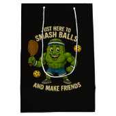 Just Here to Smash Balls and Make Friends Mittlere Geschenktüte (Rückseite)