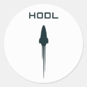 Just Hodl Runder Aufkleber (Vorderseite)