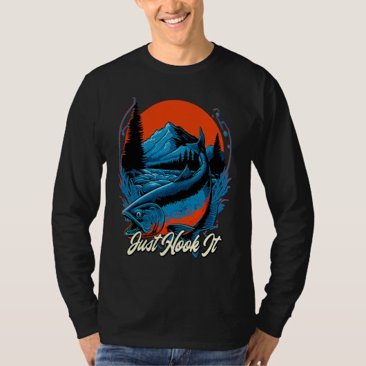 Just Hook It Ocean Fishing Sea Fisherman Lakes Hun T-Shirt (Vorderseite)