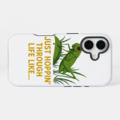 "Just Hoppin’ Funny Grasshopper Art" iPhone 16 Hülle (Rückseite (Horizontal))