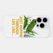 "Just Hoppin’ Funny Grasshopper Art" iPhone Hülle (Rückseite (Horizontal))
