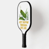 "Just Hoppin’ Funny Grasshopper Art" Pickleball Schläger (Links)
