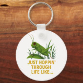 "Just Hoppin’ Funny Grasshopper Art" Schlüsselanhänger (Rückseite)