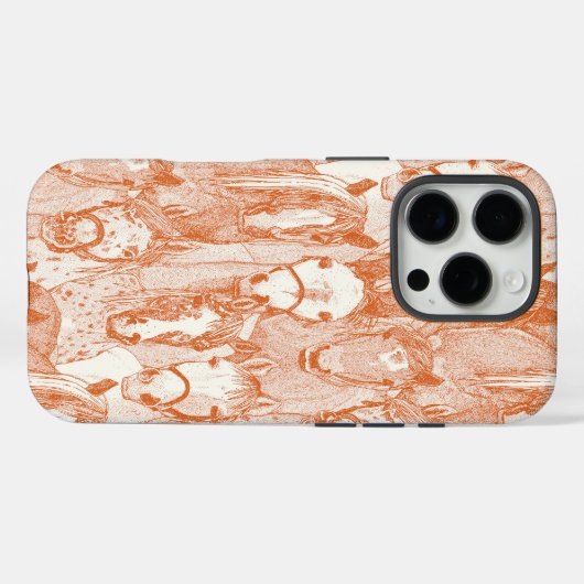 just horses orange half pearl Case-Mate iPhone hülle (Rückseite (Horizontal))