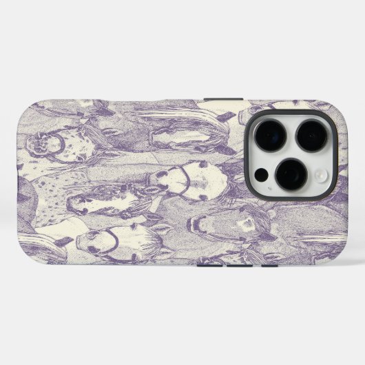 just horses violet pearl Case-Mate iPhone hülle (Rückseite (Horizontal))