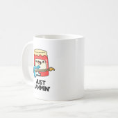 Just Jammin Funny Rocker Jam Pun Kaffeetasse (Vorderseite Links)