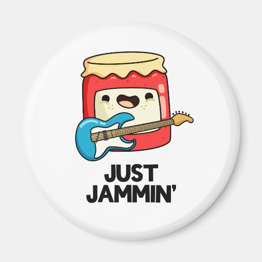 Just Jammin Funny Rocker Jam Pun Magnet (Vorne)