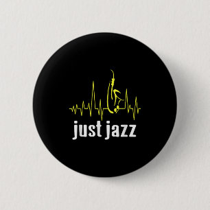 Just Jazz Cool Saxophone Heartbeat Music Button