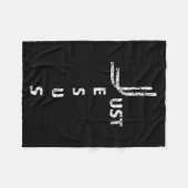 Just Jesus Minimal Cross Back Design For Christian Fleecedecke (Vorderseite (Horizontal))