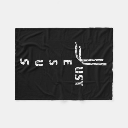 Just Jesus Minimal Cross Back Design For Christian Fleecedecke (Vorderseite (Horizontal))