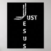 Just Jesus Minimal Cross Back Design For Christian Poster (Vorne)