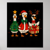 Just Jolly Goose Christmas Santa Reindeer Xmas Tre Poster (Vorne)