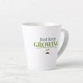 Just Keep Growing Plant Lover– Gardening & Nature  Milchtasse (Rechte Ecke)