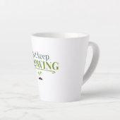 Just Keep Growing Plant Lover– Gardening & Nature  Milchtasse (Rechte Ecke)