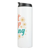 "Just Keep Smiling" with Cheerful Daisies Thermosbecher (Nach rechts gedreht)