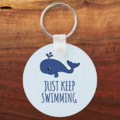 Just Keep Swimming Whale Schlüsselanhänger (Vorderseite)