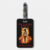 Just Keep Walking  Gepäckanhänger (Rückseite vertikal)