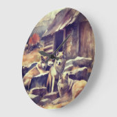 Just Letting Time go on. Große Wanduhr (Winkel)