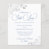 Just Liebe Blue QR Code HAUSHALT Hochzeit einladen (Vorderseite)
