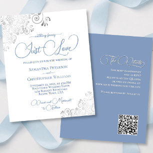 Just Liebe Blue QR Code HAUSHALT Hochzeit einladen