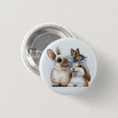 Just Liebe Bunnies Button (Vorne & Hinten)