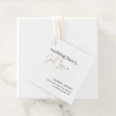 Just Liebe EDITABLE FARBE Save the Date Gefallen T Geschenkanhänger (Beispiel)
