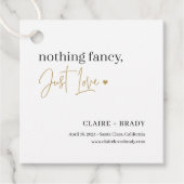 Just Liebe EDITABLE FARBE Save the Date Gefallen T Geschenkanhänger (Vorderseite)
