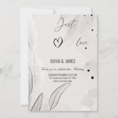 Just Liebe Elegante Hochzeit Einladung (Vorderseite)