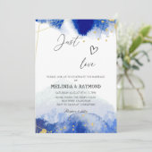 Just Liebe Elegantes Hochzeitsfest Party Einladung (Stehend Vorderseite)