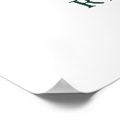 Just Liebe Emerald Green Wedding Willkommenszeiche Poster (Ecke)