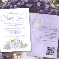 Just Liebe Lavender Boho Floral QR Code Hochzeit